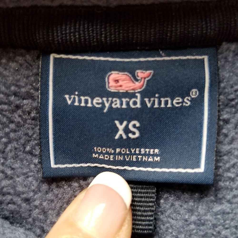 Vineyard Vines Mens Shep Fleece Vest Blue Green Preppy - Picture 5 of 16